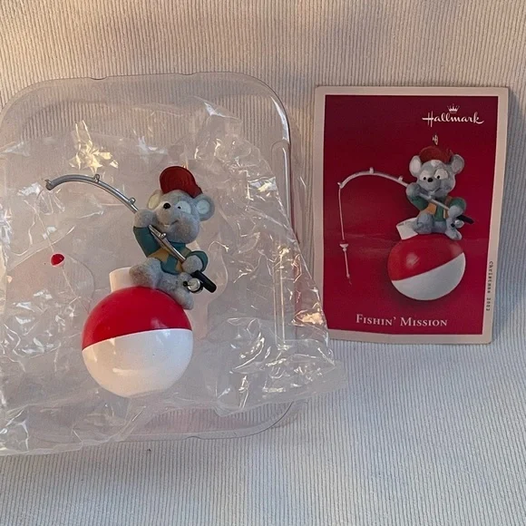 Vintage Hallmark Keepsake Ornaments  Elf Fishin’ Mission and You’re a Star Mouse - Picture 6 of 11